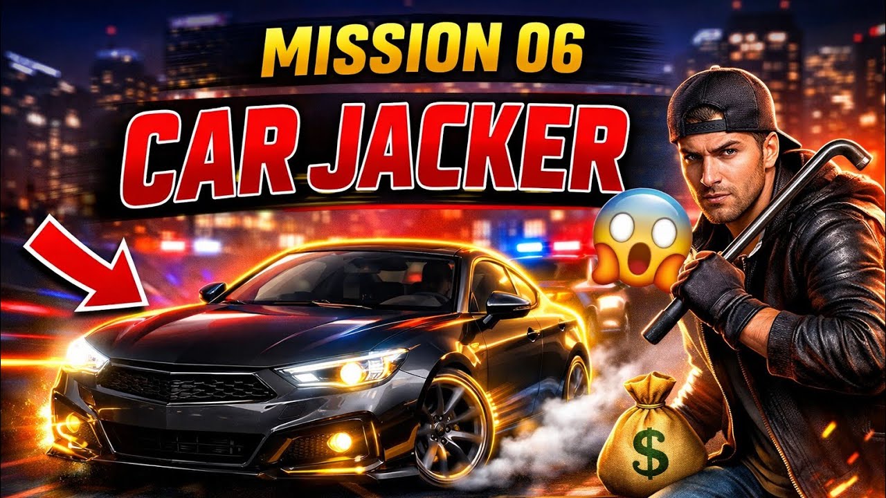 CAR JACKER – Mission 06 | Car Simulator 2 Gameplay | Intense Police Chase & Car Theft 🔥