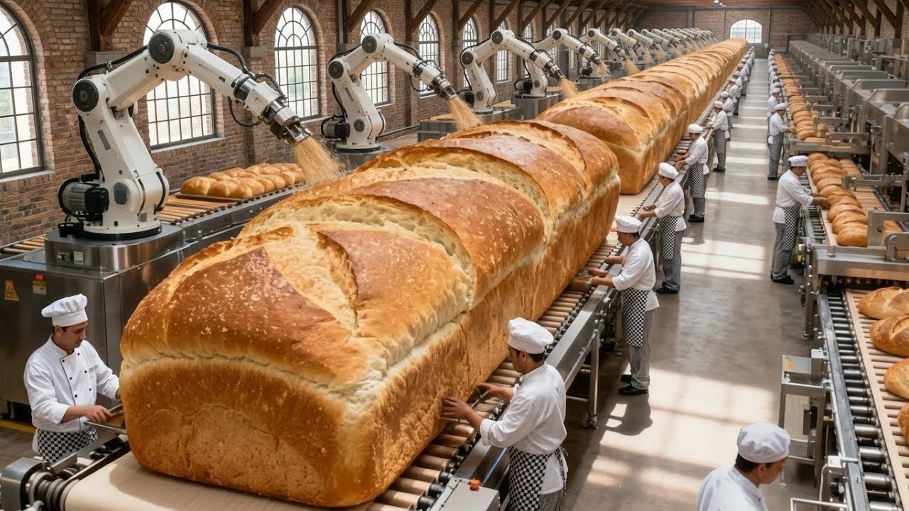 Inside the Factory: How Bread Is Made in a Mega Modern Bread Plant (Full Process)