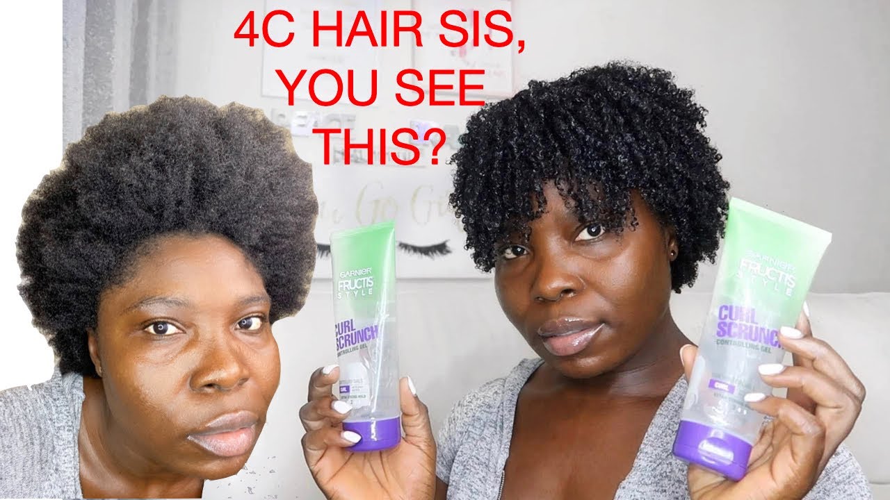 SIS, I TRIED THE CURL SCRUNCH GEL ON MY NATURAL 4C HAIR.| GARNIER CONTROLLING GEL W/ SHEA BUTTER 🤬