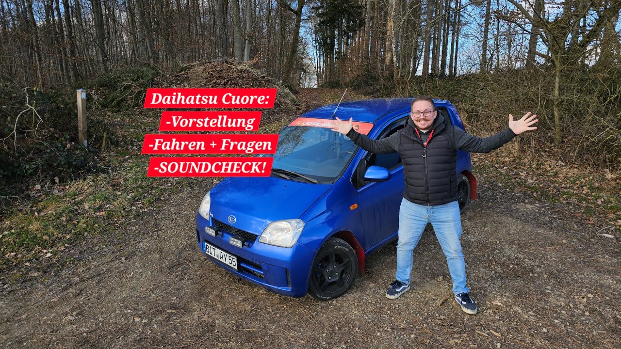 Daihatsu Cuore, Vorstellung, Fahren + Fragen und Soundcheck