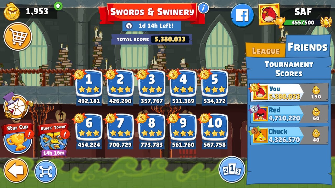 Angry Birds Friends. Swords & Swinery (31.08.2023). All levels 3 stars. Passage from Sergey Fetisov