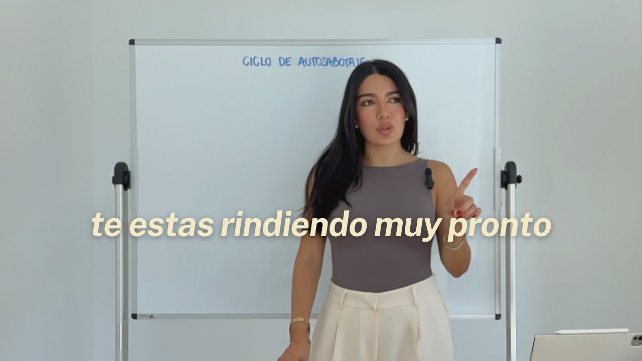 Dame 13 minutos y vas a dejar de AUTOSABOTEARTE