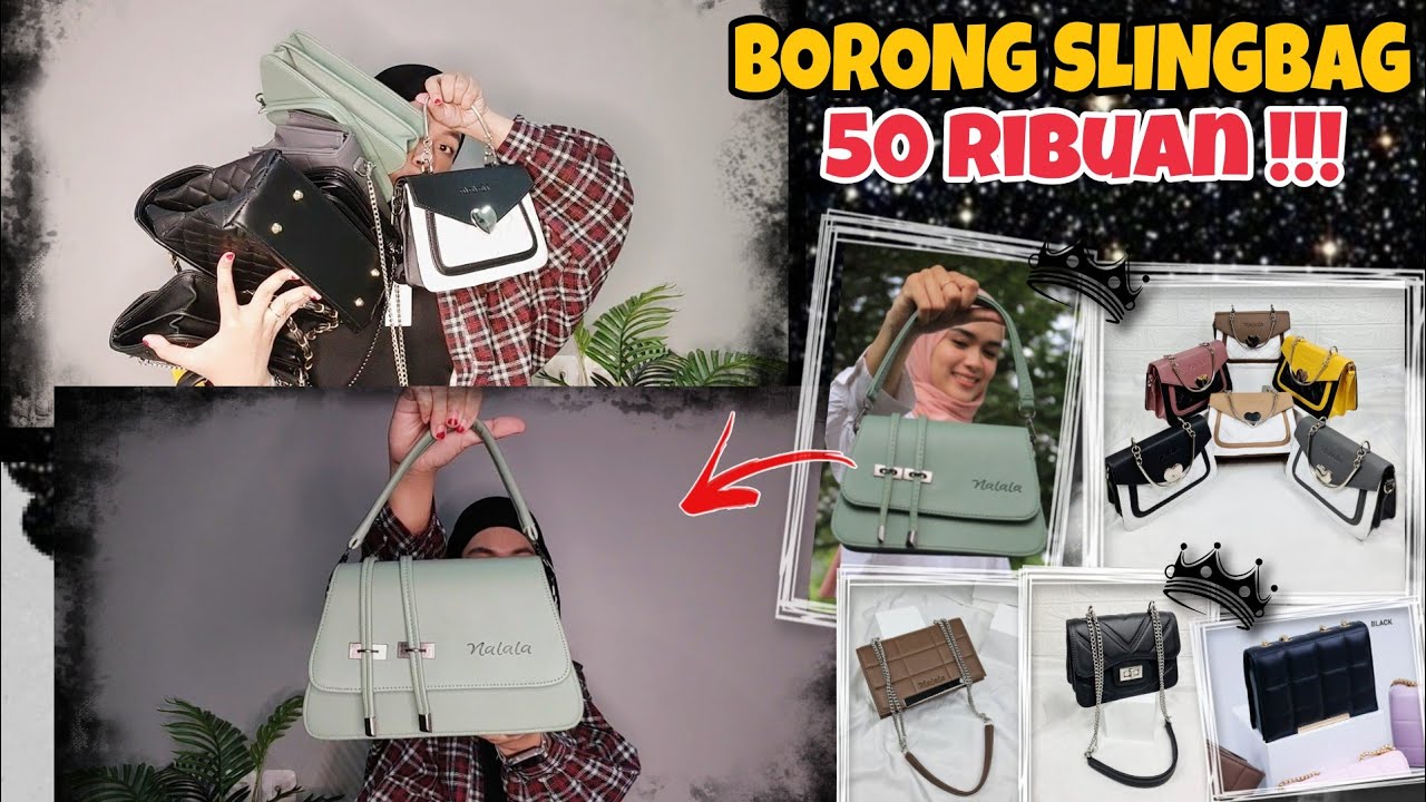SHOPEE HAUL SLINGBAG SERBA 50RIBUAN FREE BOX !!!