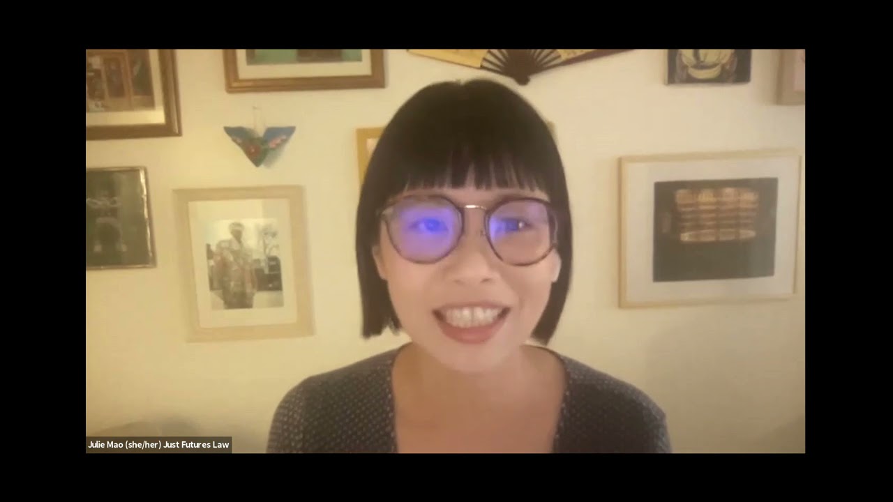 Julie Mao explains impacts of Surveillance technologies used on immigrants.