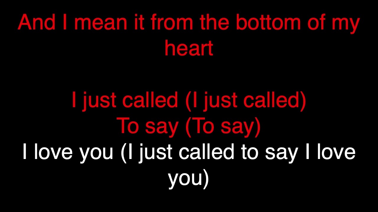 Stevie Wonder Karaoke - I Just Called to say I love you - Live at last (Karaoke)
