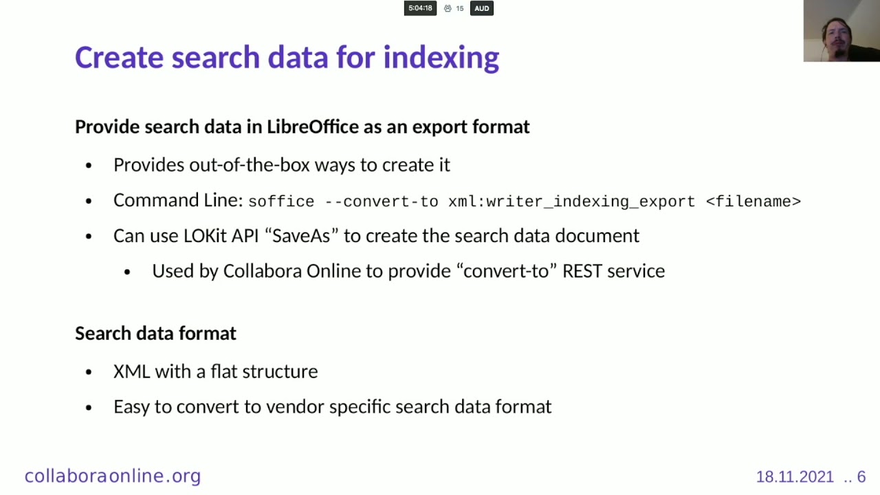 Improved document searching with LibreOffice - LibreOffice Conference 2021