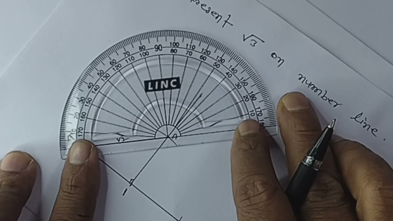 Represent √3  on number line, √3 Ko number line par represent kaise kare 