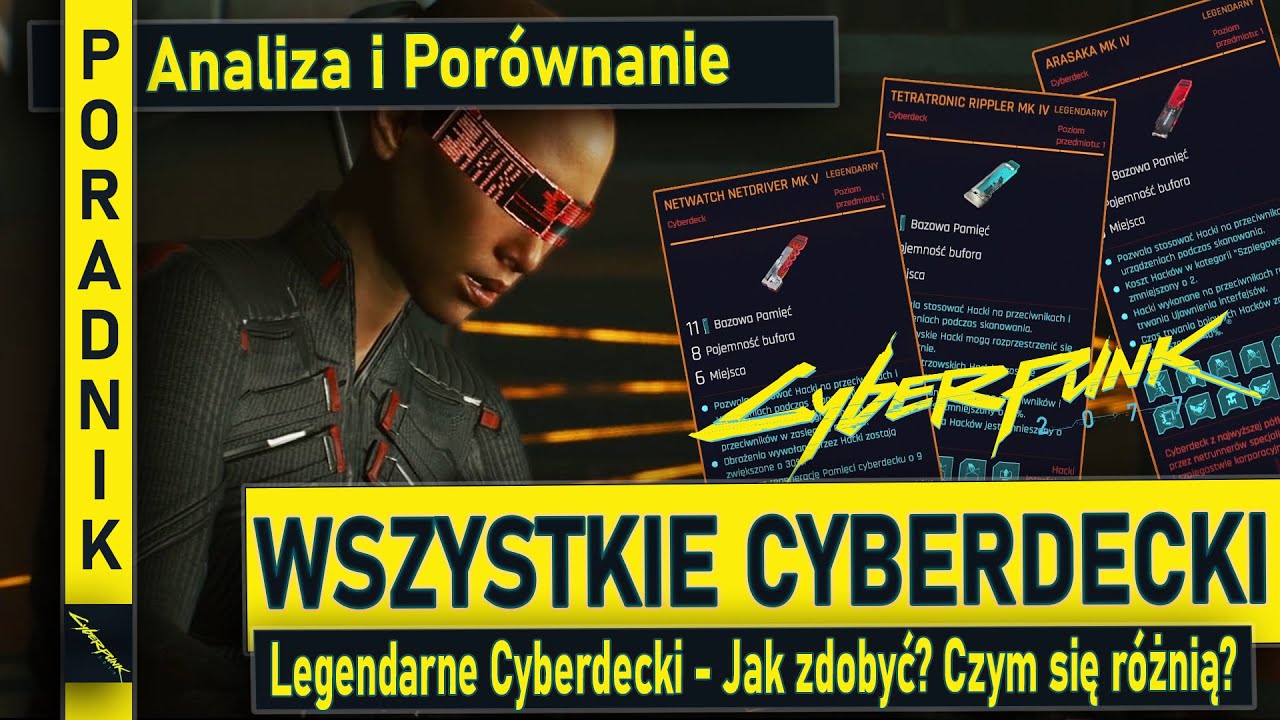 Wszystkie Legendarne Cyberdecki | PORADNIK | Jak zdobyć? Czym się różnią? | Cyberpunk 2077 | ANALIZA