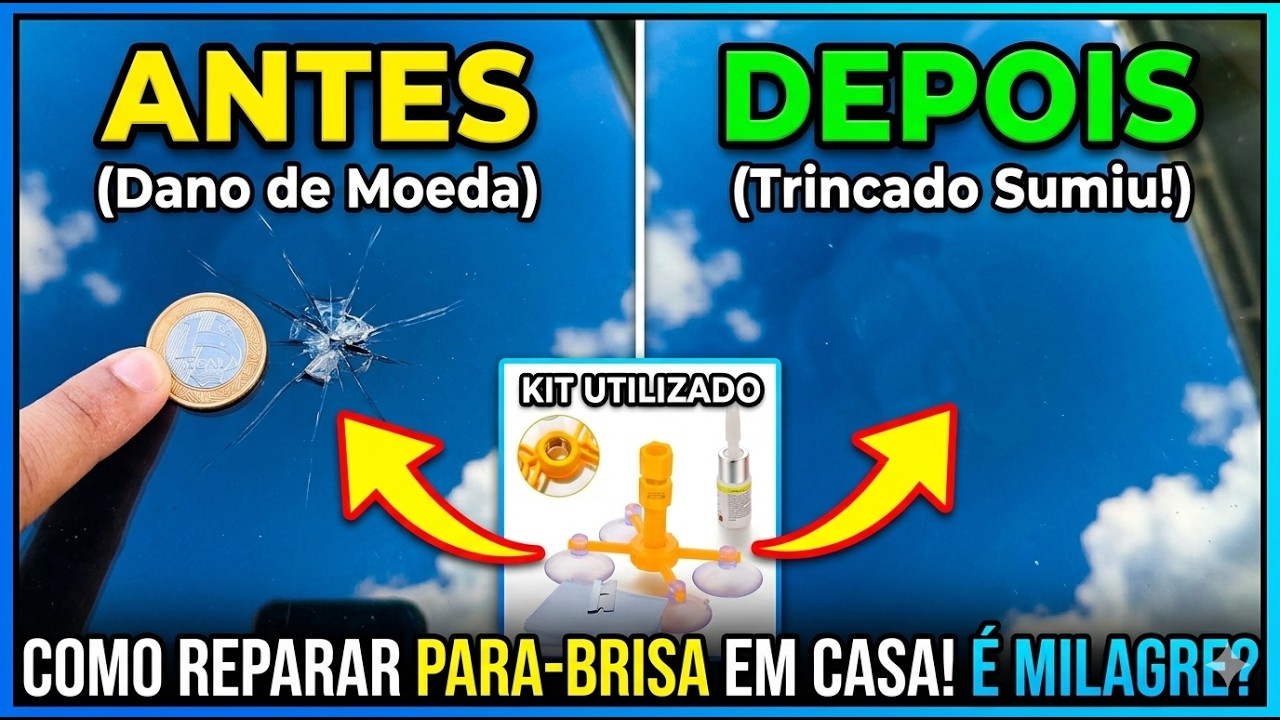 O efeito desse kit REPARADOR DE PARABRISAS vai te surpreender!