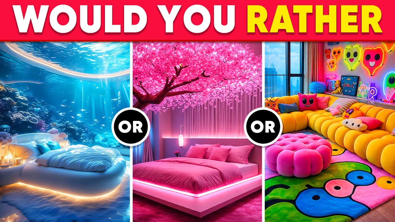 Would You Rather - PINK 💗 or BLUE 🐳 or RAINBOW 🌈 | Daily Quiz
