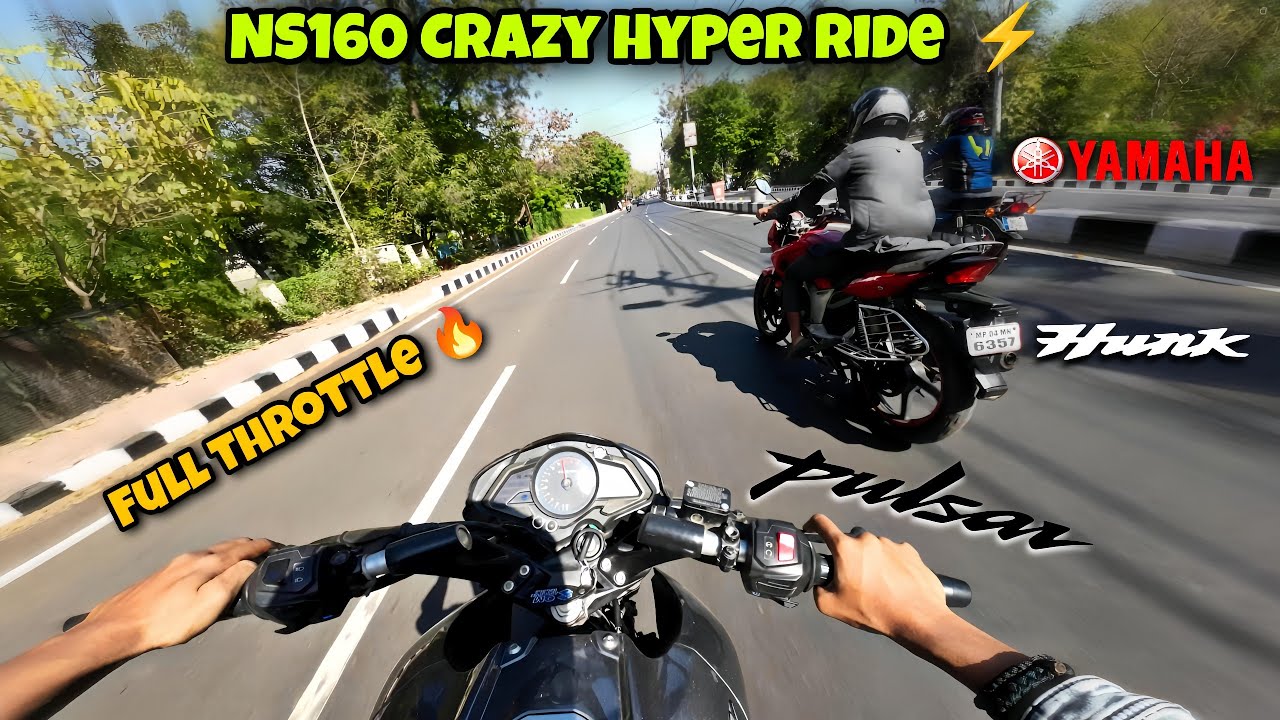 NS160 Crazy Hyper  Ride 🔥 | Full Throttle | Hyper Ride | RX100 exhaust Note |