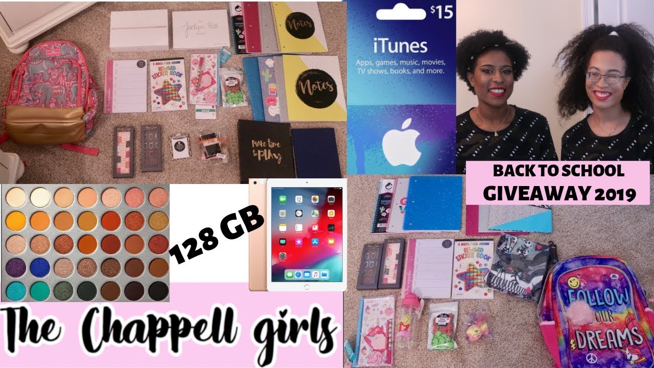 Back to school giveaway 2019 | The Chappell girls