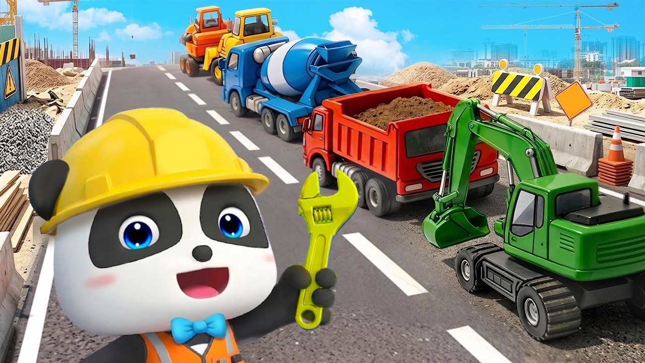 Playground Builders - Construction Trucks | Vehicles Song for Preschoolers | BabyBus - Cars World