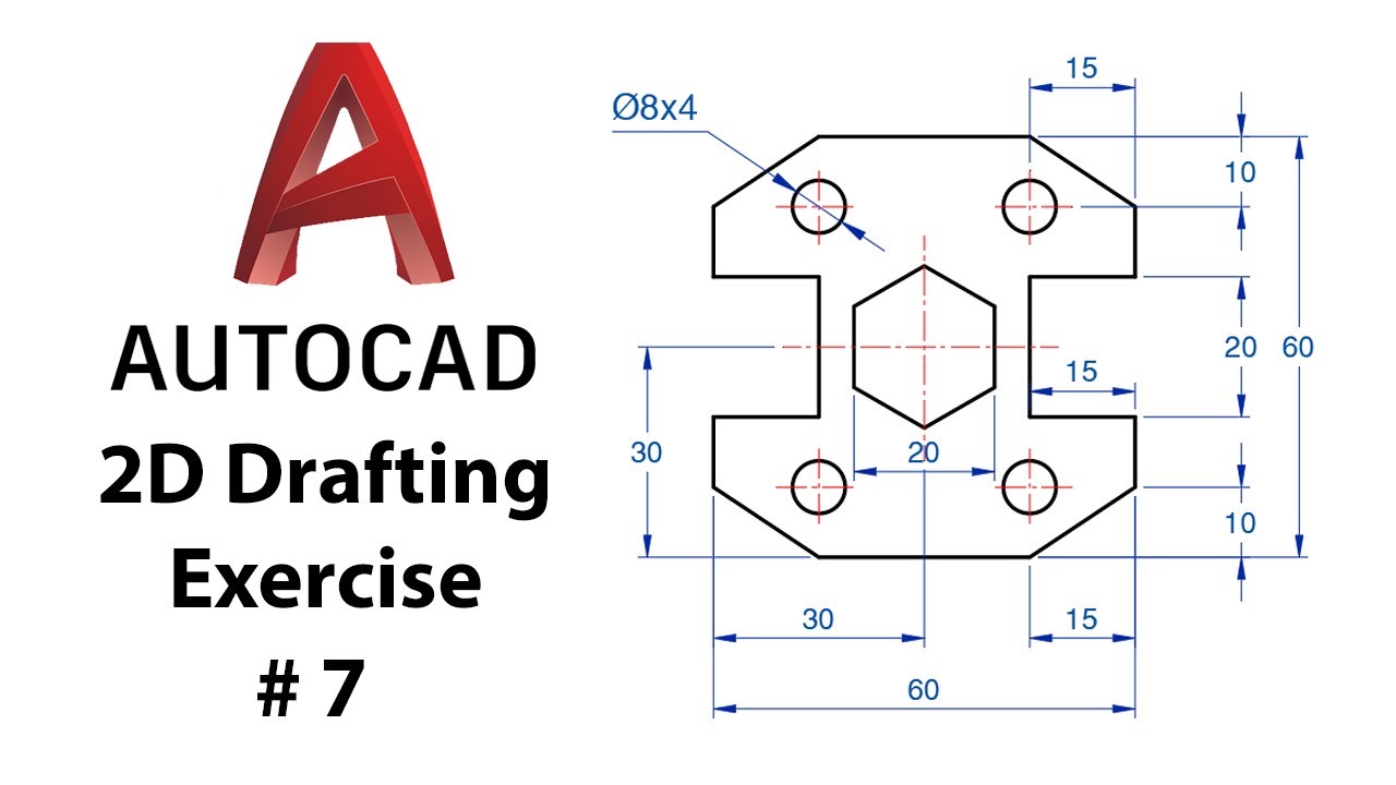 AutoCAD 2D Drafting Exercise # 7 - Basic to Advance in Hindi