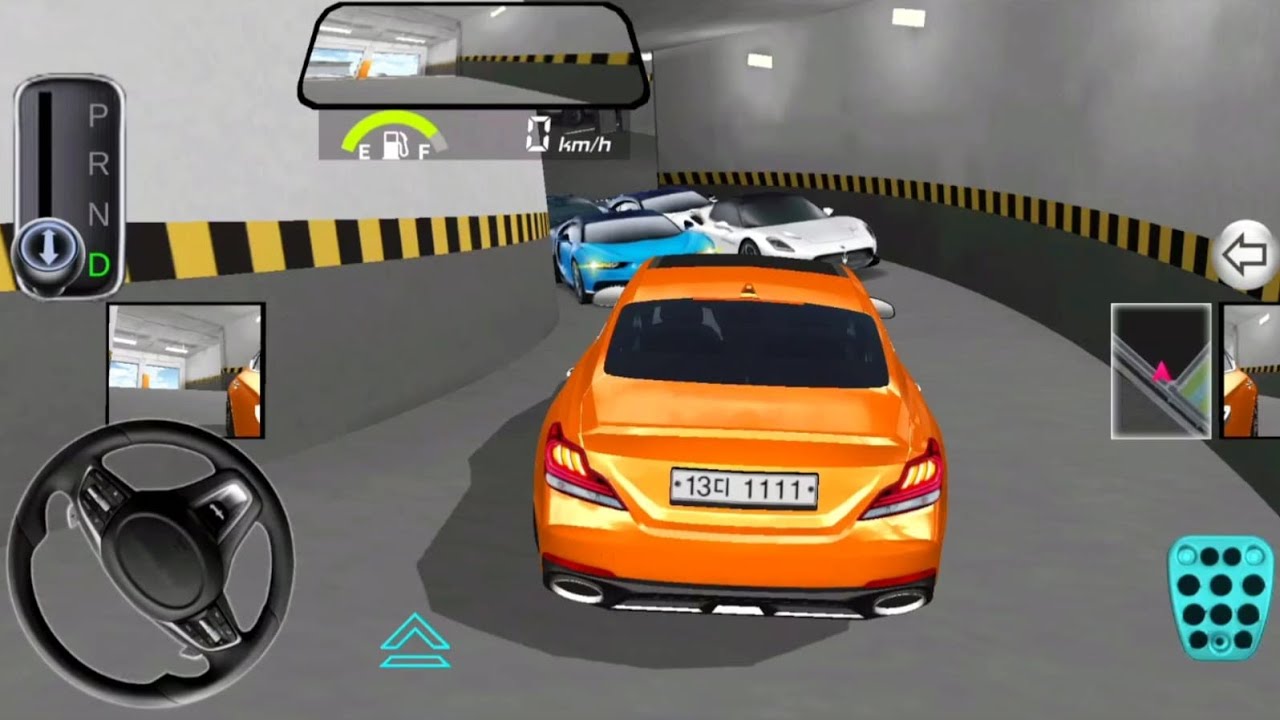 New orange colour Mercedes Benz car parking-3d driving class game play video||#cargame #gameplay