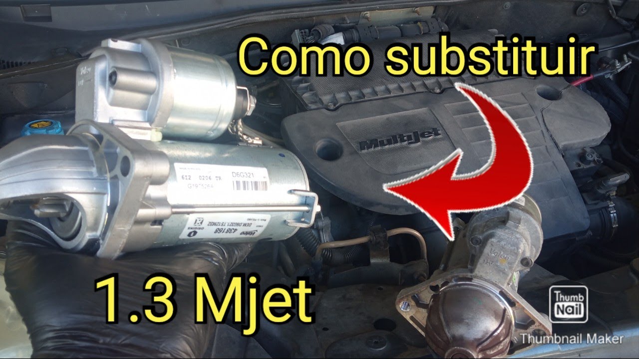 Motor de arranque Fiat Linea, Punto, Dobló. Alfa Romeo MiTo. Como substituir!