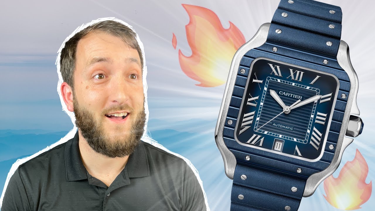 NEW Santos de Cartier with Blue PVD Bezel | Watches and Wonders 2022
