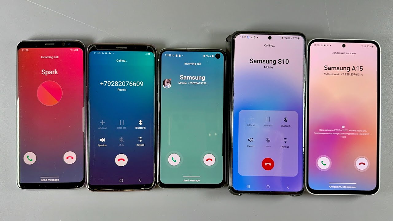 Incoming Call Samsung Galaxy S8 + Samsung S9 + Samsung S10e + Samsung S20 Plus + Samsung S23 FE