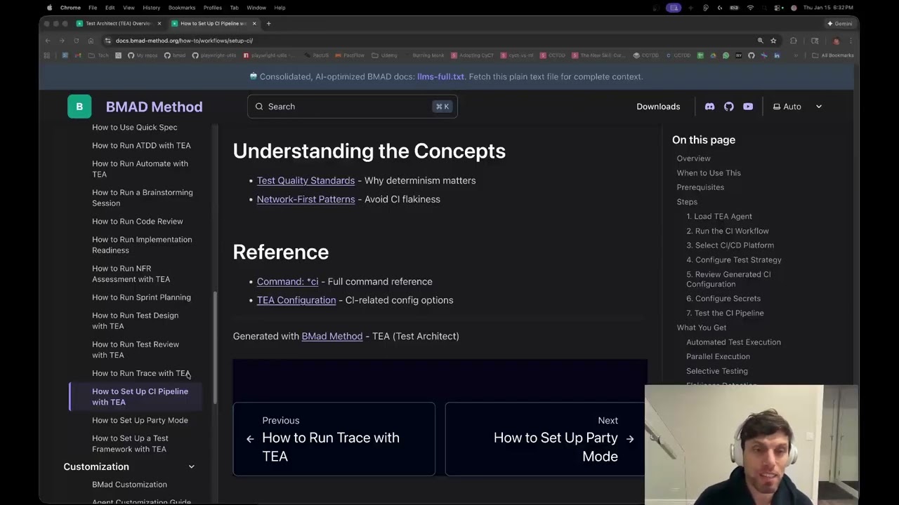 BMad test architect documentation demo