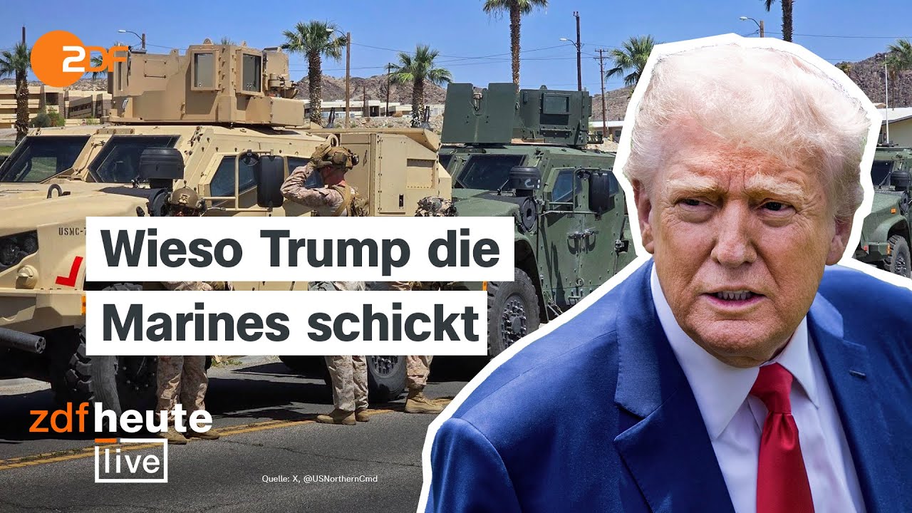 Proteste in Kalifornien: Trump schickt Marines I ZDFheute live