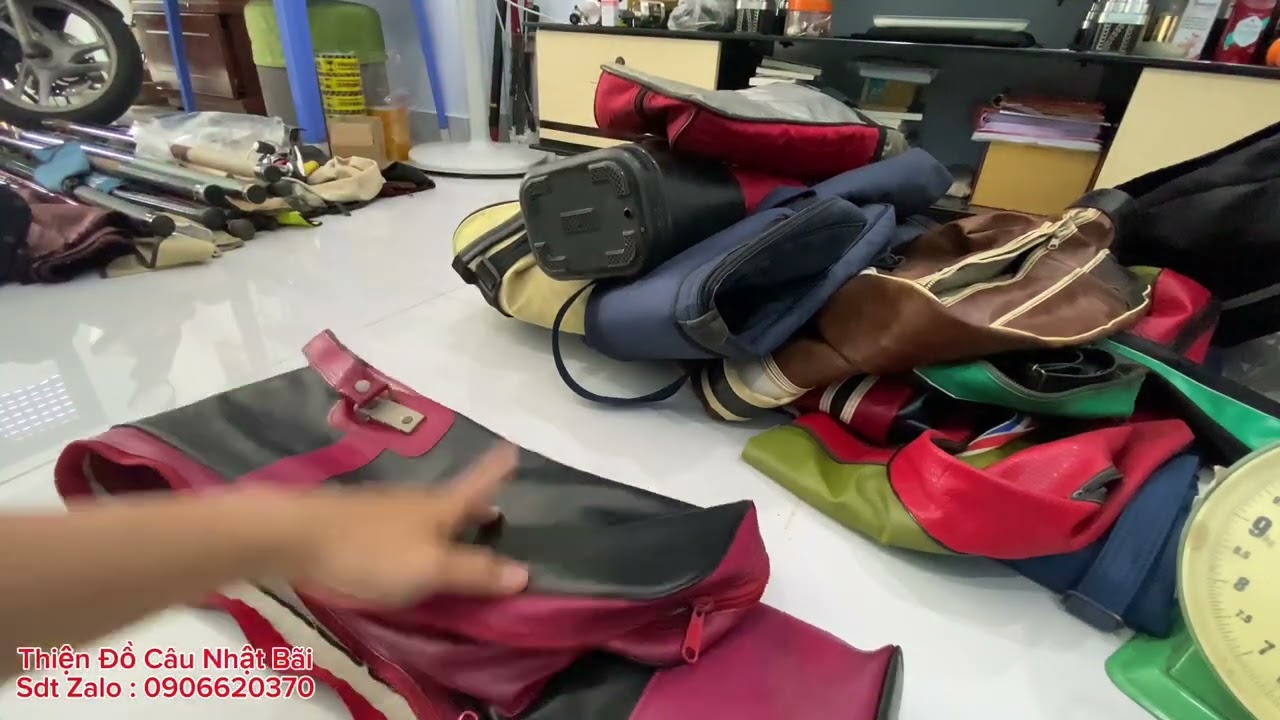 Video(Số 54)25/08 Lô túi cần câu giá rẻ nhật bãi  :0906620370