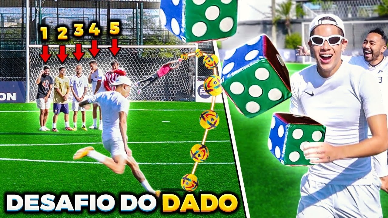 DESAFIO DO DADO GIGANTE (O GOLEIRO Z&Eacute; PRIME ESTAVA IMPOSS&Iacute;VEL) ELE QUE MANDA!