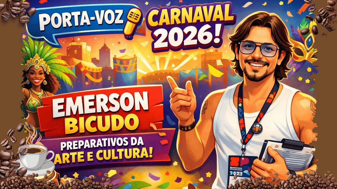 Porta-Voz | Carnaval 2026: Emerson Bicudo fala sobre os preparativos da Arte e Cultura