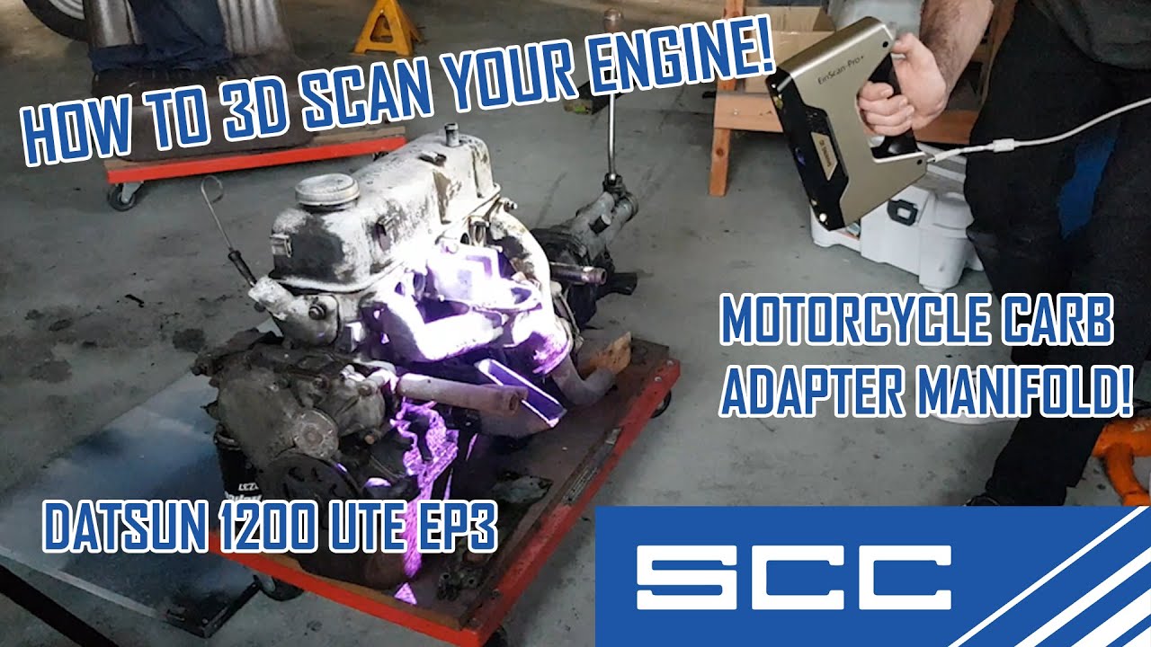 Datsun 1200 Ute EP3 - 3D Scanning - Adapting Bike Carbs to A12 Engine!