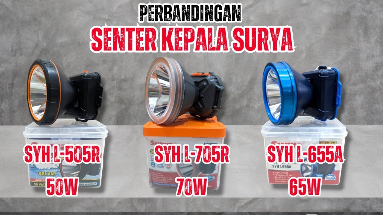 HARGA HAMPIR SAMA‼️INI PERBANDINGAN SENTER KEPALA SURYA 50W, 65W, & 70W