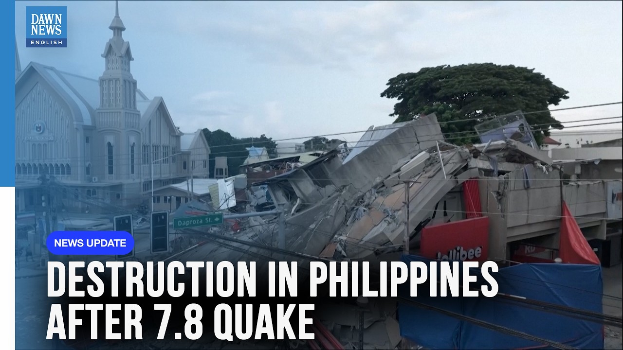 Drone Footage Shows Destruction In Southern Philippines After 7.8 Earthquake | Dawn News English