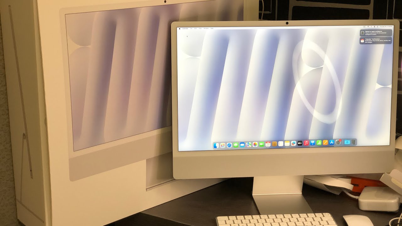 Apple iMac 24” inch with M4 chip Standard Glass Unboxing + First Boot Up (Silver)
