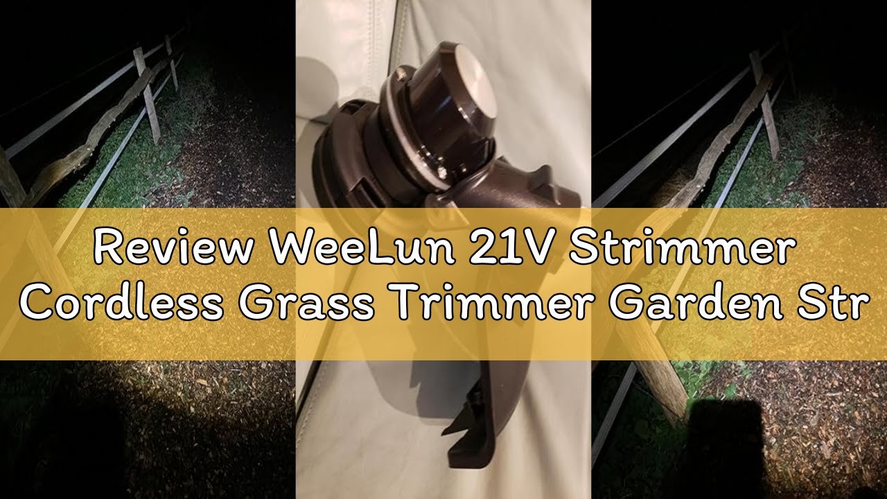 Review WeeLun 21V Strimmer Cordless Grass Trimmer Garden Strimmer Electric Battery Powered with 2×2.