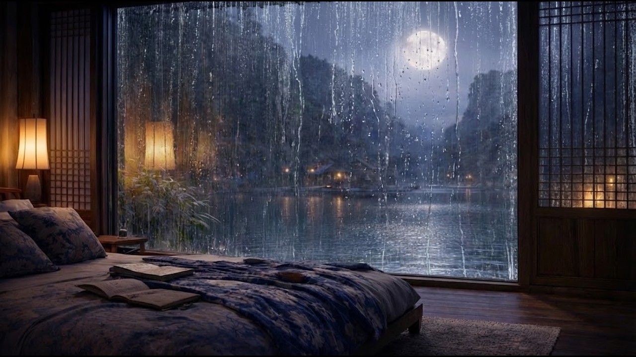 Rainy Hanok Night 🌙 Soft Piano & Rain Sounds for Deep Sleep(3Hours)