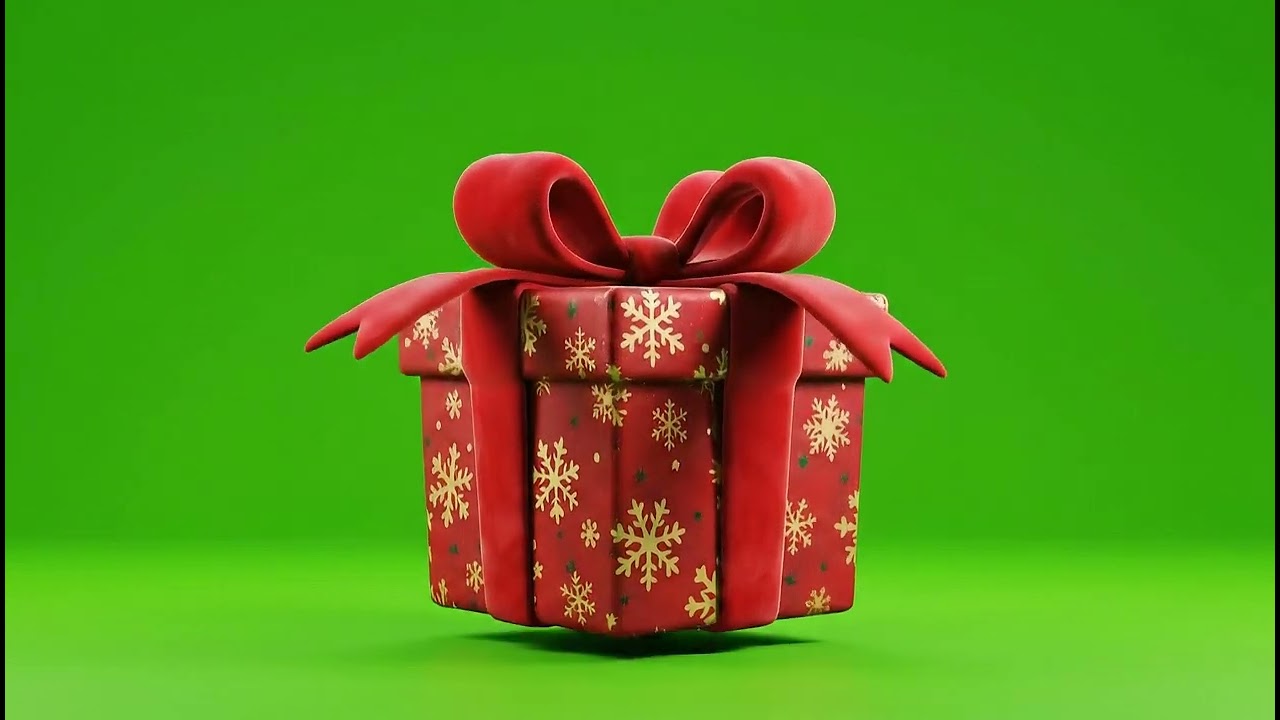 Christmas GIFT BOX Green screen | Santa Delivering Gifts | Christmas Green Screen