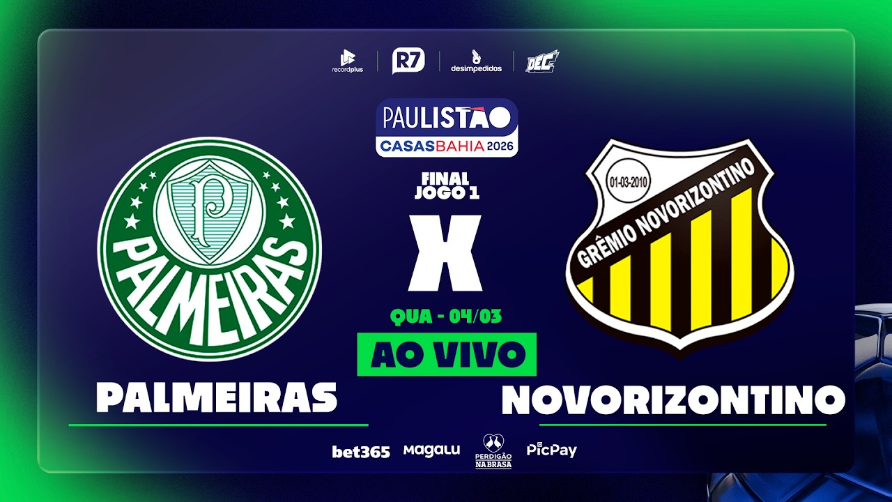 Palmeiras x Novorizontino | Paulistão 2026 na RECORD