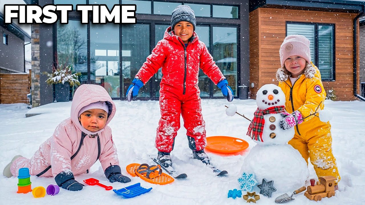 Our Kids FIRST Time Seeing Snow! 