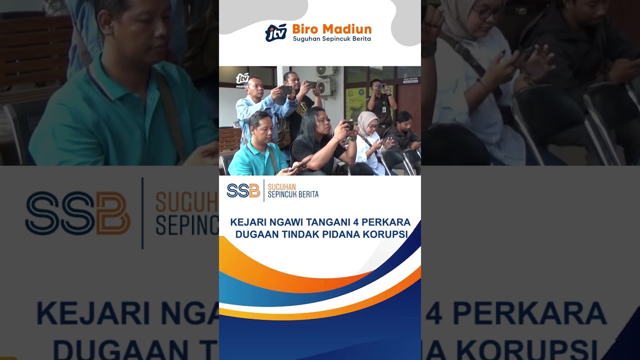 NGAWI -   Kejari Ngawi Tangani 4 Perkara Dugaan Tindak Pidana Korupsi