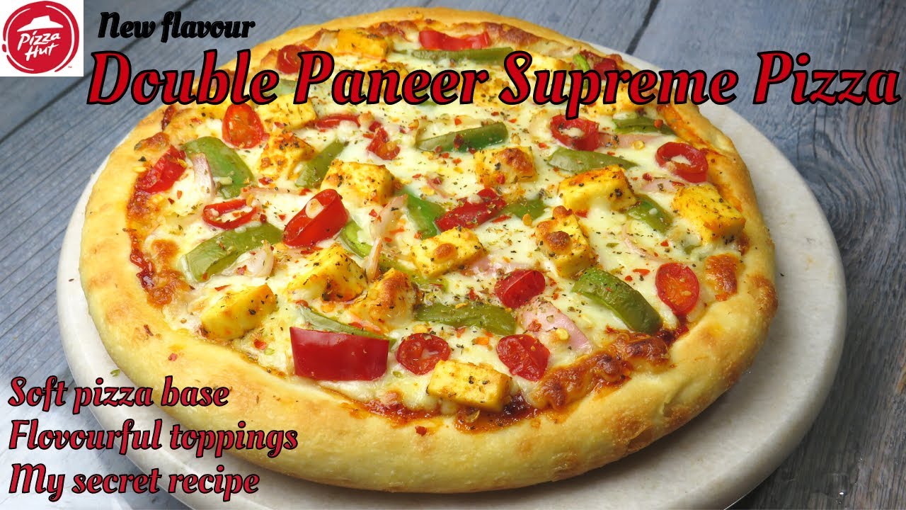 Pizza hut's new flavour Double Paneer Supreme Pizza recipe |Paneer pizza recipe| feel the food