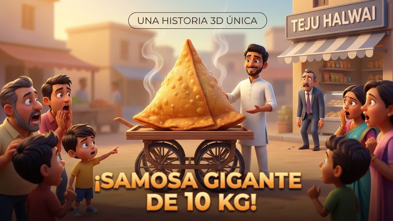 ¿El samosa más grande del mundo? ¡Mira esta increíble historia animada en 3D!