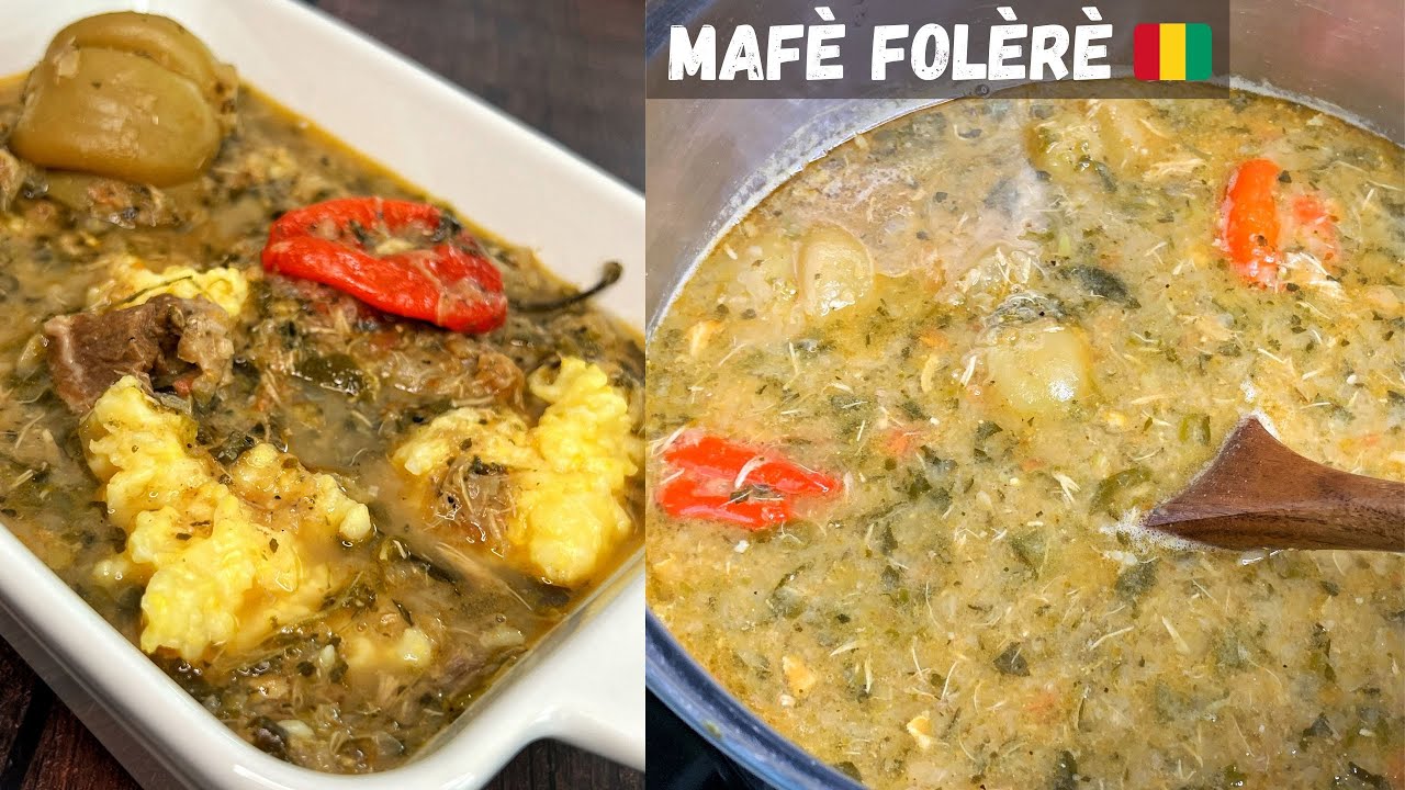 Mafè Folèrè | Guinean Sour Sour Leaves Stew | Sauce Oseille à la Guinéenne