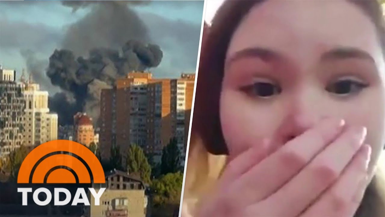 Russian Missile Attack Narrowly Misses Woman In Viral Video