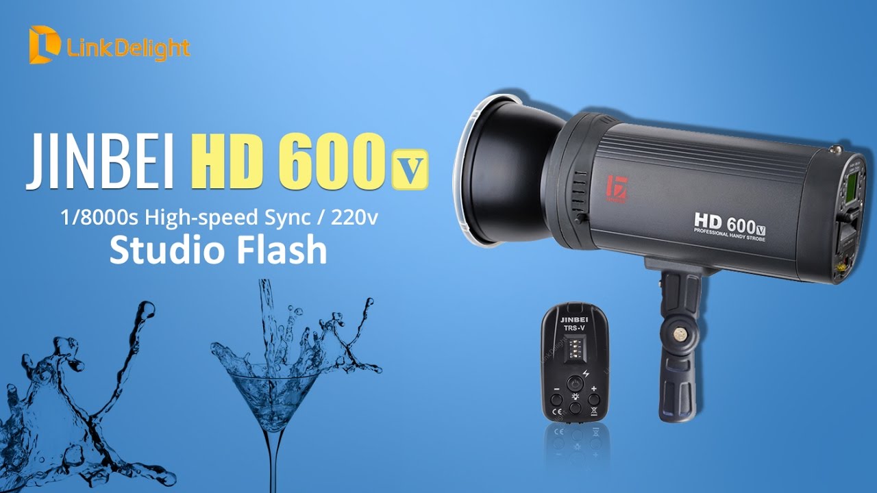 Jinbei HD 600V light 1/8000s Studio Flash unboxing and simple operation -- Linkdelight.com