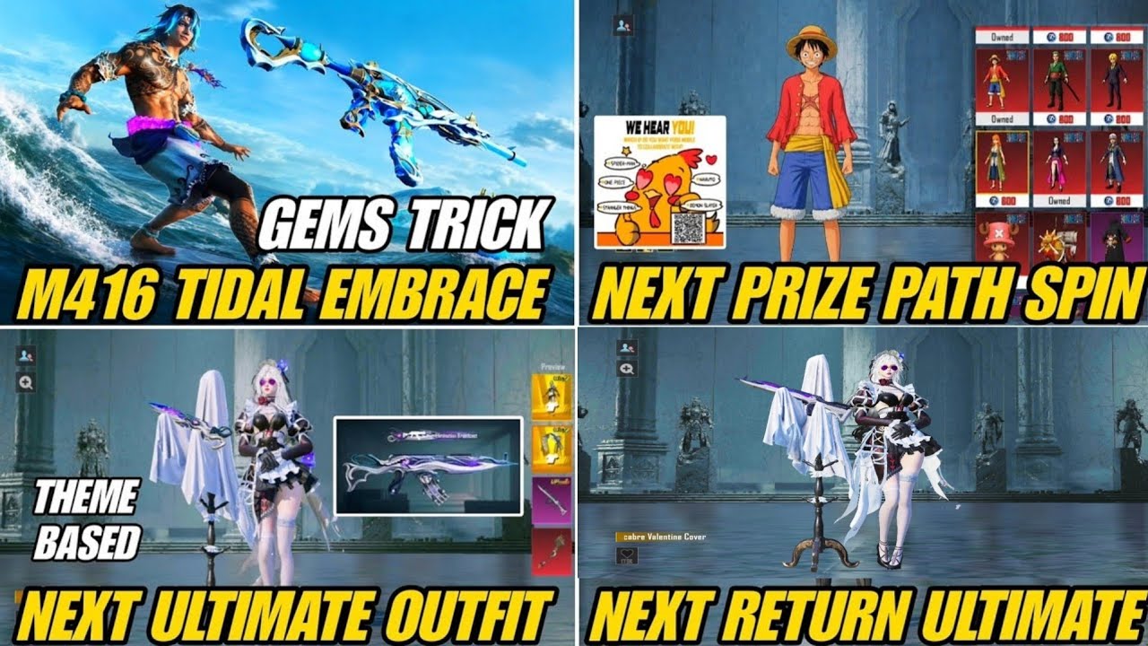 M416 TIDAL GEMS TRICK |✅️ NEXT 4.6 ULTIMATE SET |🔴 NEW PRIZE PATH | PRE ORDER | NEXT ULTIMATE LOOK