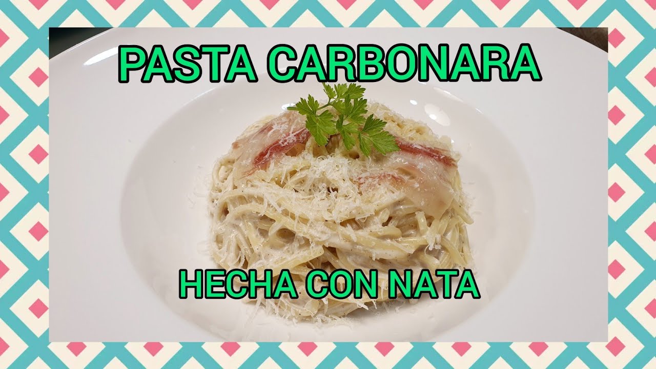 PASTA CARBONARA🍝 CON NATA Y PAPADA IBÉRICA - MUY FÁCIL Y RÁPIDO