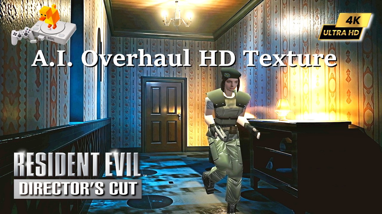 Resident Evil Directors Cut 4K ~ A.I. Overhaul DuckStation HD Texture 2026  |  PS1 PC