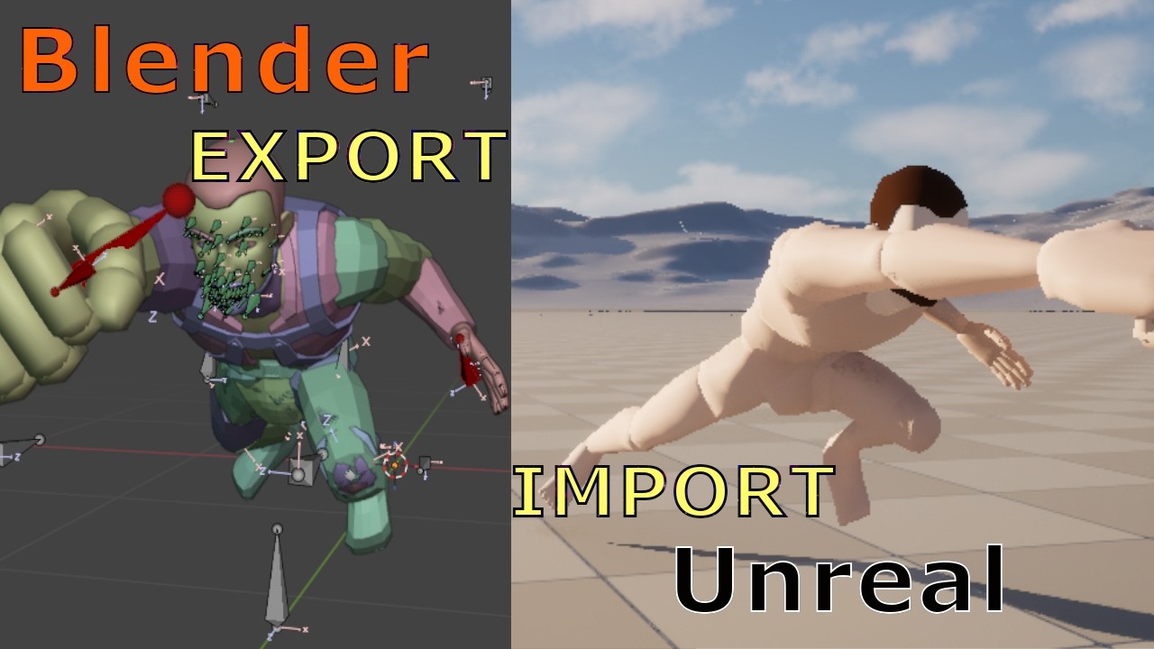Importing Animations From Blender To Unreal - Unreal Engine Tutorial