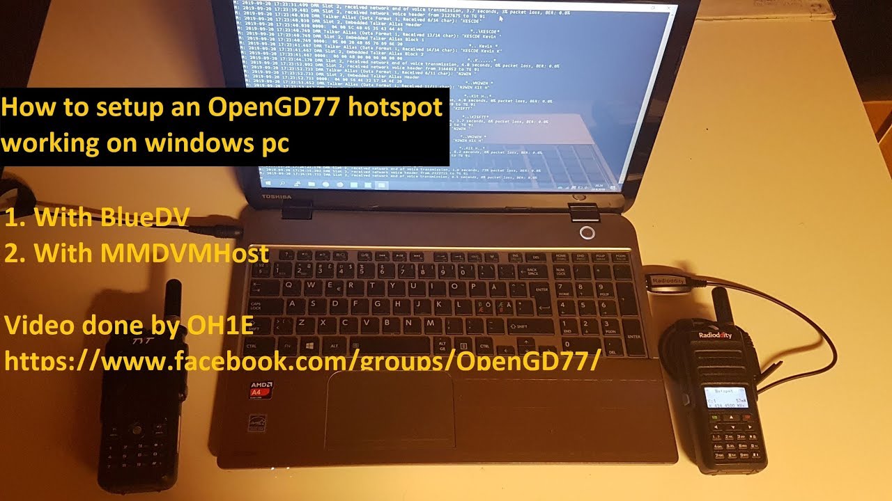 Setup OpenGD77 hotspot software on windows