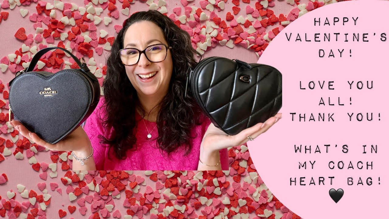 Happy Valentine’s Day! 💞 | What’s in my Coach Heart Bag? #coach #Coachheart #heartbag