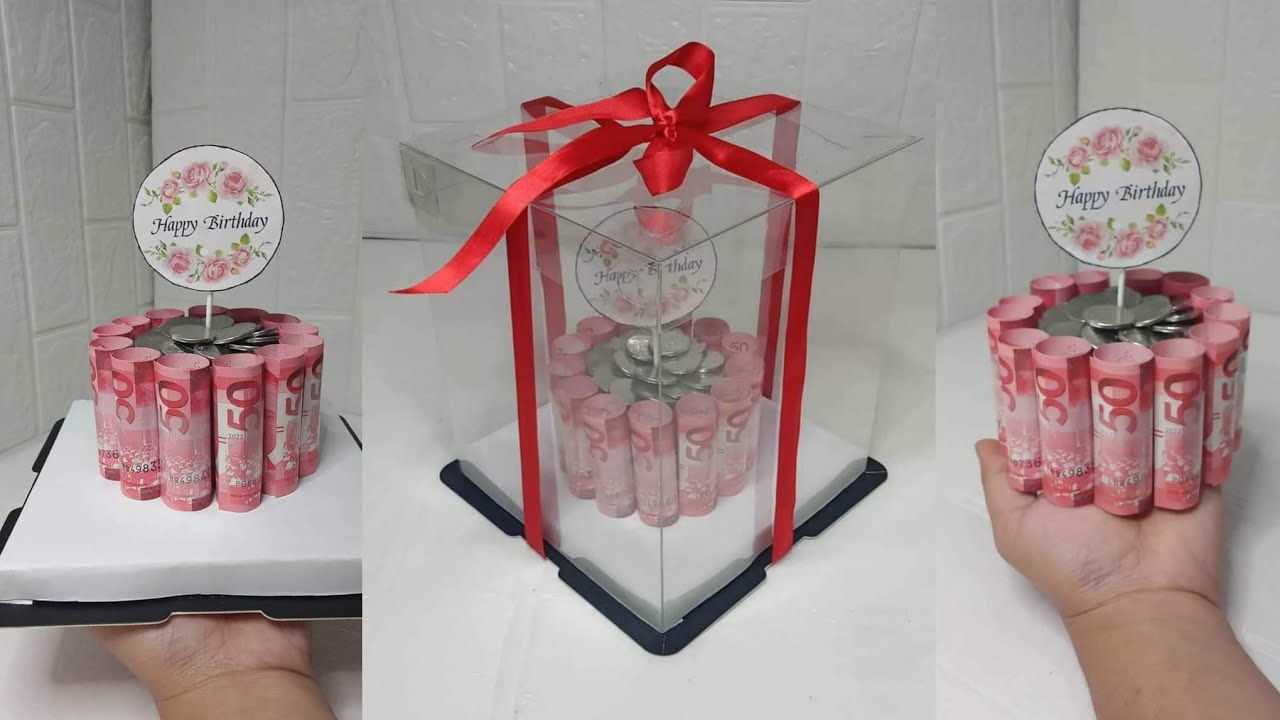 DIY EASY CUTE MONEY CAKE | BIRTHDAY GIFT IDEAS | Shara's DIY