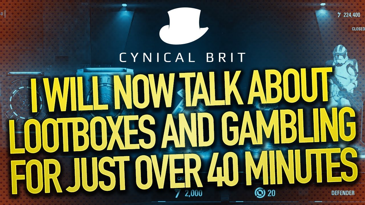 I will now talk about Lootboxes and Gambling for just over 40 minutes